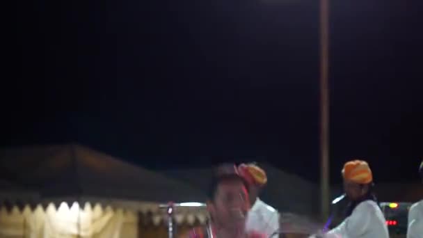 Jaisalmer Rajasthan India Nov 2022 Man Performing Show Festival India — Stock Video