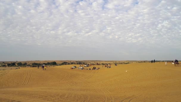 Джайсалмер Раджастхан Індія Листопад 2022 Року Активність Частиною Фестивалю Desert — стокове відео