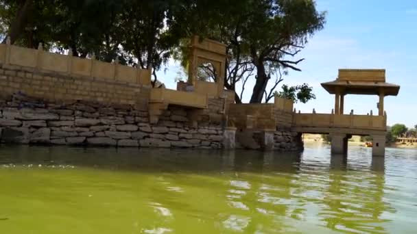 Lago Gadisar Também Chamado Lago Gadaria — Vídeo de Stock