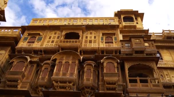 Janeiro 2021 Janela Foto Foi Tirada Patwa Haweli Jaisalmer Rajasthan — Vídeo de Stock