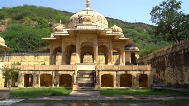 Jaipur Rajasthan Indie Říj 2022 Krásné Památníky Mahárádžovi Sawai Mansinghovi — Stock video