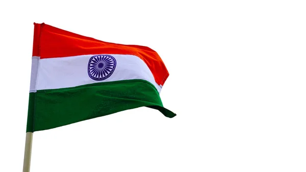 Flaga Indii Trójwymiarowy Renderowanie Flaga Indii Izolowane Białym Tle — Zdjęcie stockowe