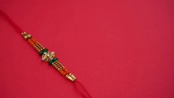 Indiska Festivalen Raksha Bandhan Ett Traditionellt Indiskt Armband Som Symbol — Stockfoto
