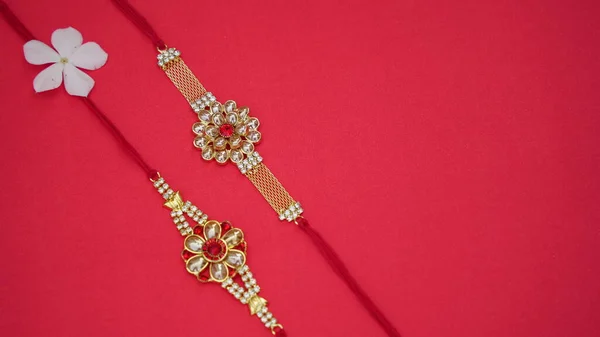 Indisches Festival Raksha Bandhan Ein Traditionelles Indisches Armband Das Ein — Stockfoto