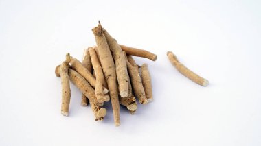 Ashwagandha Kuru Kök Şifalı Bitki ve Taze Yapraklar, Withania Somnifera, Ashwagandha, Indian Ginseng, Poison Gooseberry, veya Winter Cherry olarak da bilinir..