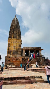 Harshnath temple on the mountain in Sikar, Rajasthan, India. beautiful view of nature visible from the top of the mountain,along with the temple,the windmill is installed on the mountain. clipart