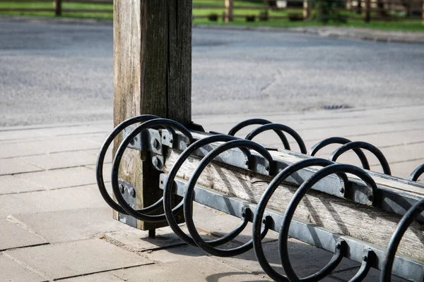 stock image Bicycle storage in the park. Warm sunny day.