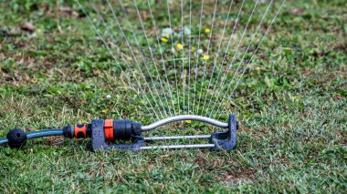 Çim ve bahçe sulama fıskiyesi, kuraklık önleme.