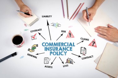 COMERCIAL POLİS MÜZİSİ Beyaz ofis masasındaki toplantı..