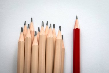 Eşsiz ol. Bireyselliği Gösteren Kırmızı Kalem Özdeş Seçimler Grubu 'ndan Çıkıyor.