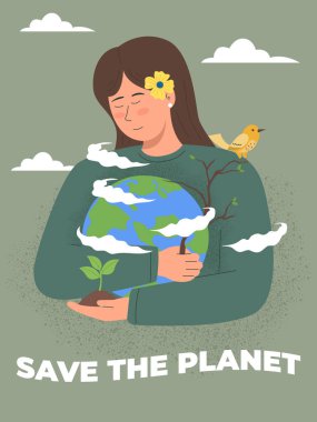 Kadın Dünya Resmetme Gezegeni 'ni kucaklıyor, gezegeni kurtarıyor.