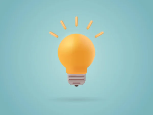 Lâmpada Luz Ideia Ícone Equipe Processa Brainstorming Ideia — Vetor de Stock
