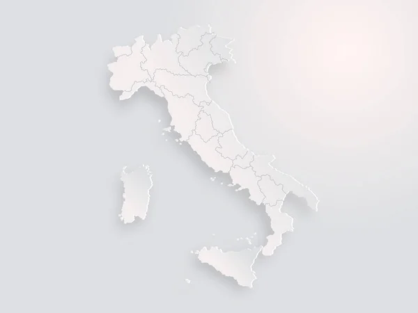 Alta Mappa Vettoriale Dettagliata Sfondo Grigio Italia Mappa — Vettoriale Stock