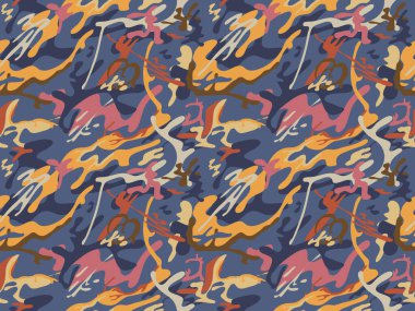 Grunge Style 'da soyut arkaplan. Kamuflaj Mürekkebi Kusursuz Şablon Sıçrattı