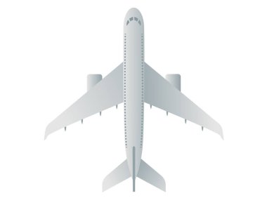 3B uçak üst görünüm vektör çizimi