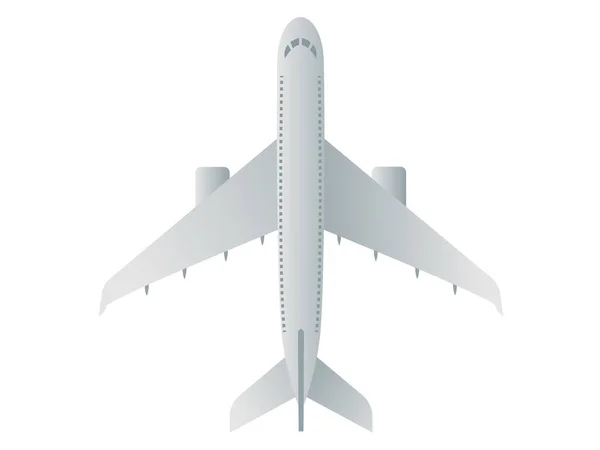 Flugzeug Draufsicht Vektor Illustration — Stockvektor