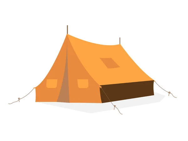 Touristisches Zeltlager Sportausrüstung Wandern Jagen Angeln — Stockvektor
