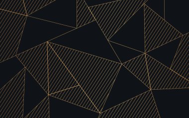 Lüks Altın Çokgen Kenar Üçgeni arkaplanı