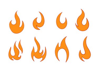 Kırmızı ve turuncu ateş vektör çizimi