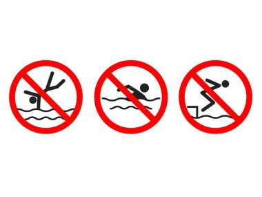 Uyarı uyarısı ayarlandı. Atlamak yok, yüzmek yok, atlamak yok, dalış yapmak yok.