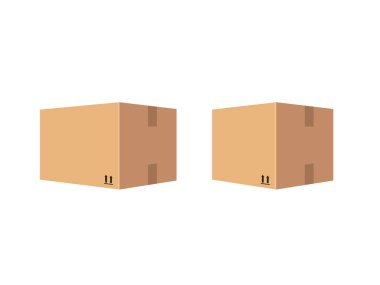 Karton kutular vektör çizimi