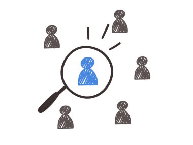 İş illüstrasyon çizim biçimi için çalışan seçin