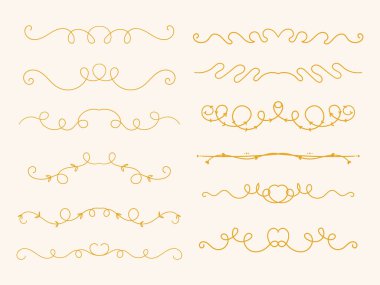 Çiçek ayırıcı dekorasyon elementleri kümesi