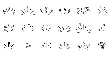 Tasarım ögesi, kıvılcım ünlem vurgusu ışıltı yıldız patlaması, konfeti patlaması