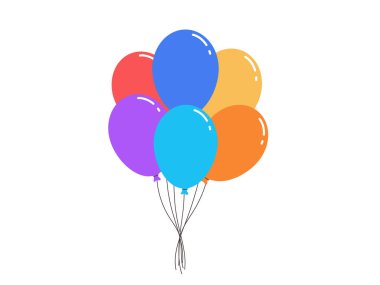 Hava balonları yüzer, dekor elementi, helyum süsü