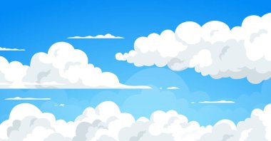 Parlak Mavi Gökyüzü Arkaplanındaki Bulutlar, Yumuşak Kümülüs ile Güzel Bulutlar