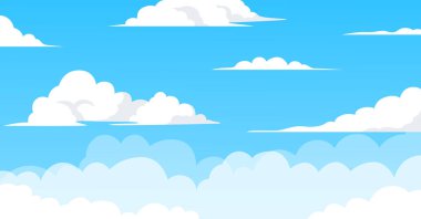 Bulutlu mavi gökyüzü arkaplanı, doğa resmi