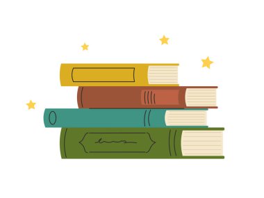 Kitap yığını yalan, eğitim ders kitapları, okuma, öğrenme, bilgi, öğrenme