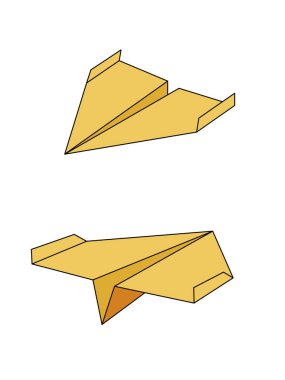 Kağıt uçak çizimi, uçak origamisi.