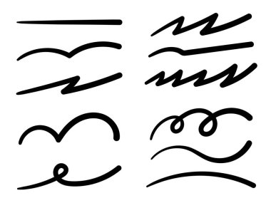 İşaretleyici kalem vurgusu vurgu vurgusu vurgu yap, karala fırça karala