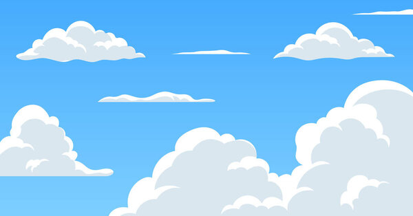 Cloudscape In Bright Blue Sky, day clouds