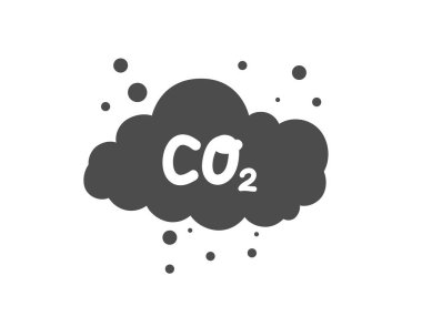 CO2 emisyon bulut simgesi, karbondioksit emisyon sembolü, duman kirliliği