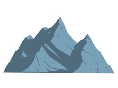 Dağ manzarası, kayalık dağlar ve buzulların zirveleri