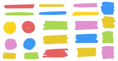 İşareti vurgula, el çizimi fırça darbeleri, çerçeve fırçaları