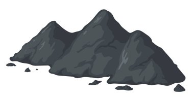 Kara toprak yığınları, siyah kum, üst toprak veya turba