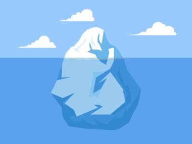 Denizde kocaman bir buzdağı var. Kocaman bir su altı parçası.