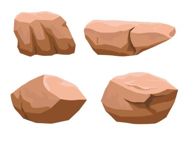 Kahverengi taşlar, büyük kahverengi kayalar.