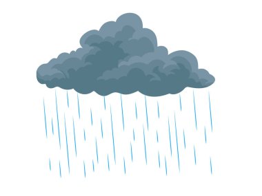 Yağmurlu gri bulut simgesi, fırtına, hava durumu