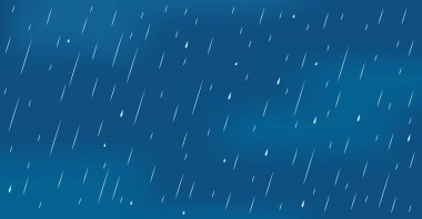 Karanlık gökyüzünde sağanak yağmur, yağışlı mevsim, doğal yağmur