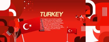 Türkiye Cumhuriyeti Zafer Günü 'nü 30 Ağustos' ta ulusal renkleri yansıtan çağdaş bir geometrik tasarımla kutlayın. Bu gururlu anı kutlamak için afişler ve tebrik kartları mükemmel..