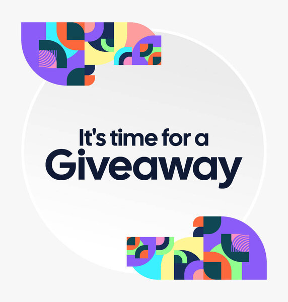 Победитель конкурса объявляет о размещении в социальных сетях шаблона с красочными геометрическими орнаментами. Идеально подходит для онлайн бизнеса. Праздничный фон