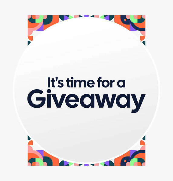 Победитель конкурса объявляет о размещении в социальных сетях шаблона с красочными геометрическими орнаментами. Идеально подходит для онлайн бизнеса. Праздничный фон