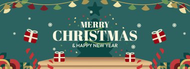 Mutlu Noeller ve yeni yıl tebrikleri. Geometrik şekilli son moda Xmas afişleri. Web siteleri, profil kapakları, tatil posterleri, baskılar ve mevsimsel dilekler için yatay Noel başlıkları.