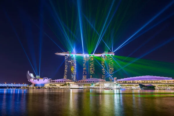 Singapore Laser Light Show Royalty Free Stock Fotografie
