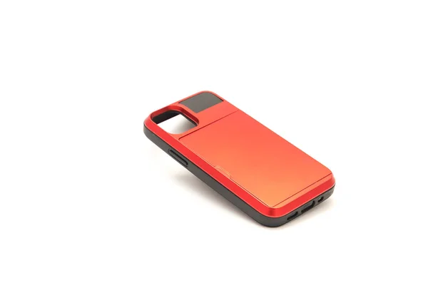 Czerwony Czarny Etui Smartfony Ukrytą Tylną Kieszenią Uchwyt Karty Kredytowej — Zdjęcie stockowe