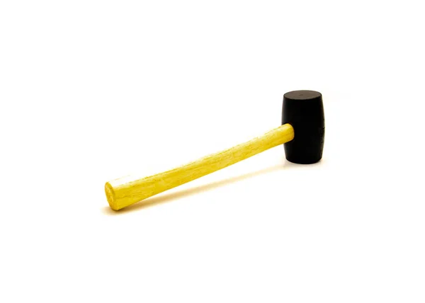 Wooden Handle Rubber Mallet Hummer Molded Rubber Head Minimize Marring — Stock Photo, Image